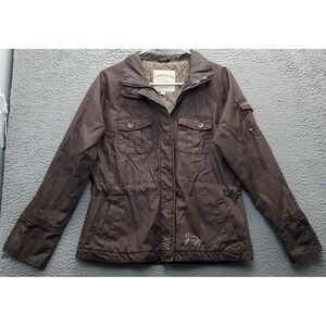 Horseware Field Waterproof Jacket Womens Size XS Brown Quilted Lined Snap Front